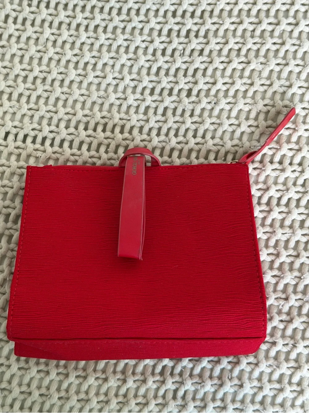 Giorgio Armani Red Makeup Pouch Bag